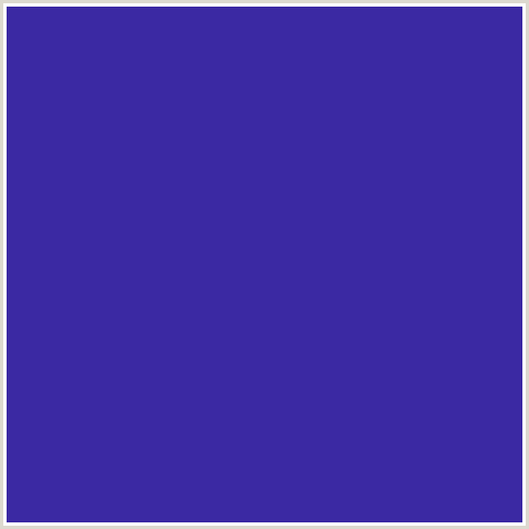3B29A3 Hex Color Image (BLUE, DAISY BUSH)
