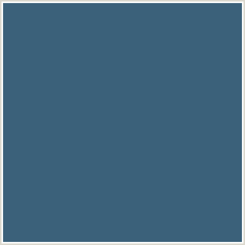3B617A Hex Color Image (BLUE, MIDNIGHT BLUE, ORACLE)