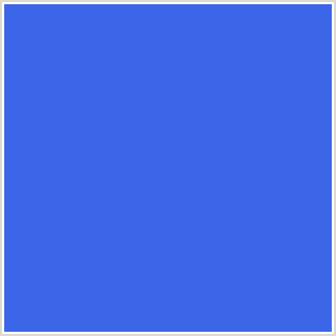 3B66E7 Hex Color Image (BLUE, ROYAL BLUE)