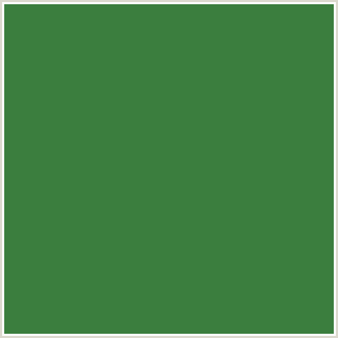 3B7E3E Hex Color Image (GOBLIN, GREEN)