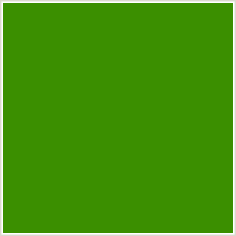 3B8F00 Hex Color Image (FOREST GREEN, GREEN, LIMEADE)