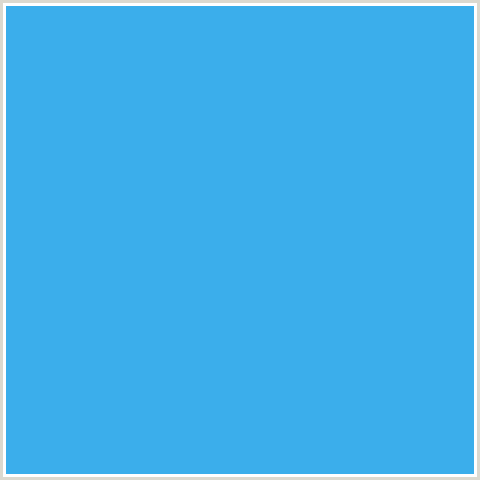 3BAEEB Hex Color Image (BLUE, PICTON BLUE)