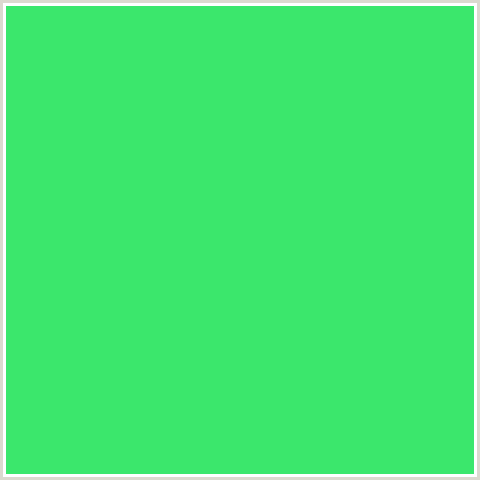 3BE76C Hex Color Image (GREEN, MALACHITE)