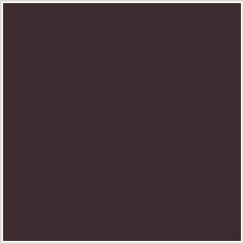 3C2B2F Hex Color Image (RED, WOODY BROWN)