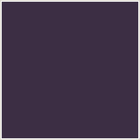 3C2E44 Hex Color Image (BLACKCURRANT, VIOLET BLUE)