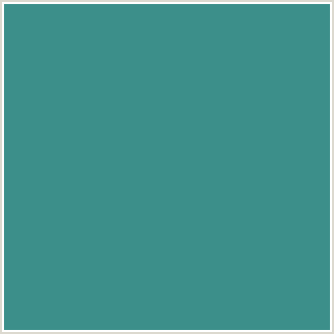 3C8F8A Hex Color Image (AQUA, LIGHT BLUE, PARADISO)