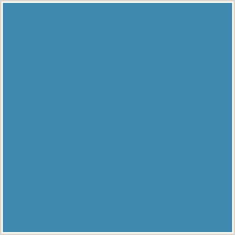 3D88AC Hex Color Image (BOSTON BLUE, LIGHT BLUE)