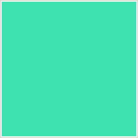 3DE0AF Hex Color Image (BLUE GREEN, TURQUOISE)