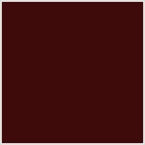 3E0A0A Hex Color Image (AUBERGINE, RED)