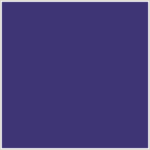 3E3575 Hex Color Image (BLUE, MIDNIGHT BLUE, MINSK)