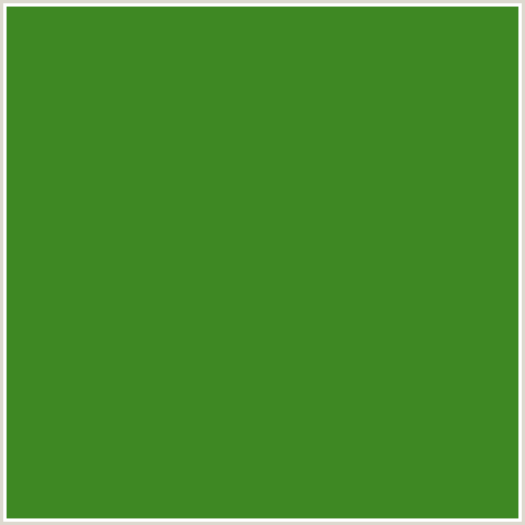 3E8823 Hex Color Image (FOREST GREEN, GREEN)