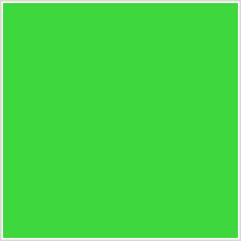 3ED83E Hex Color Image (EMERALD, GREEN)