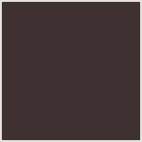 3F3131 Hex Color Image (RED, WOODY BROWN)