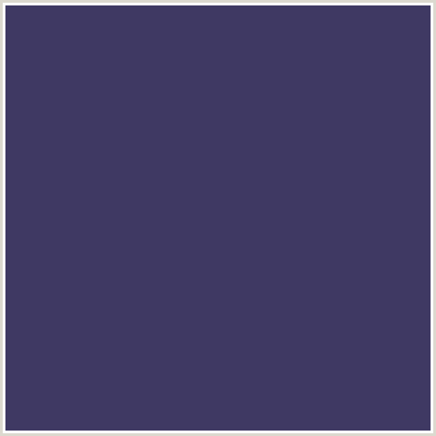3F3963 Hex Color Image (BLUE, MARTINIQUE)