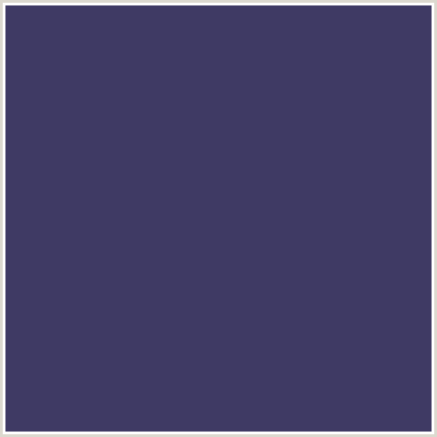 3F3A64 Hex Color Image (BLUE, MARTINIQUE)