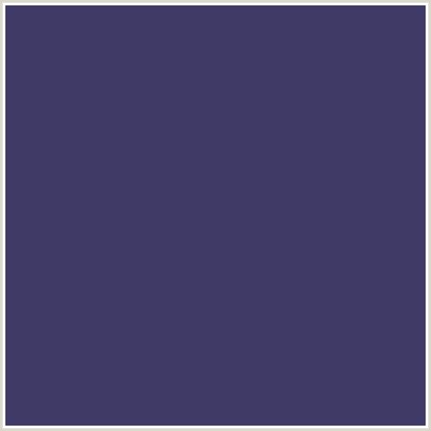3F3A66 Hex Color Image (BLUE, MARTINIQUE)