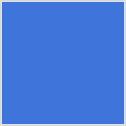 3F74DB Hex Color Image (BLUE, ROYAL BLUE)