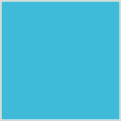 3FBAD9 Hex Color Image (LIGHT BLUE, SCOOTER)