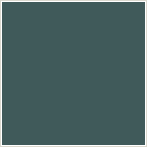 405A5A Hex Color Image (LIGHT BLUE, MINERAL GREEN)
