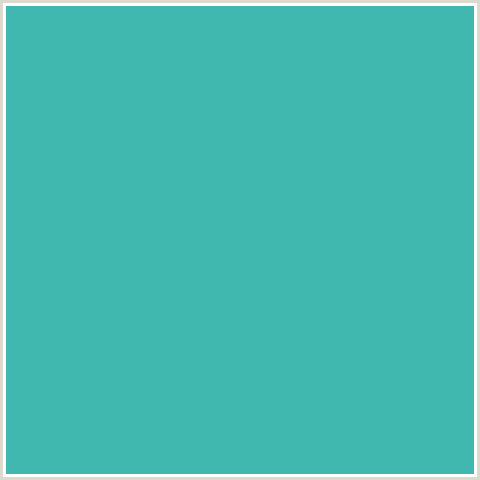 40B8AF Hex Color Image (AQUA, LIGHT BLUE, PUERTO RICO)