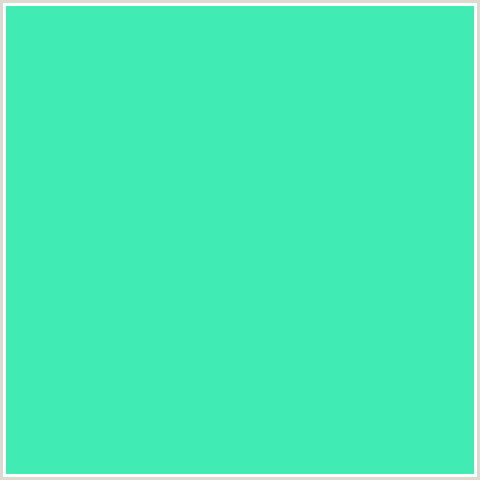 40EBB4 Hex Color Image (BLUE GREEN, TURQUOISE)