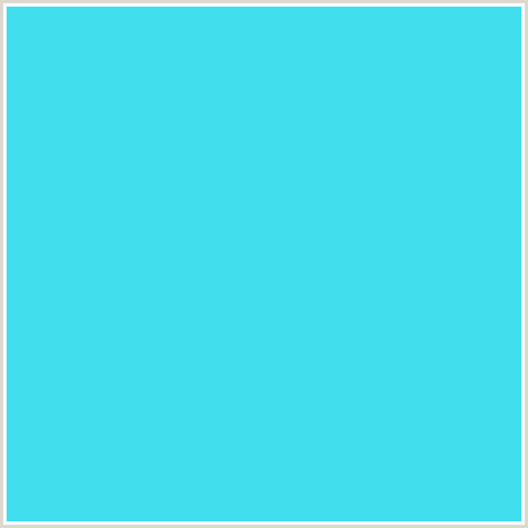 41DFEE Hex Color Image (LIGHT BLUE, PICTON BLUE)