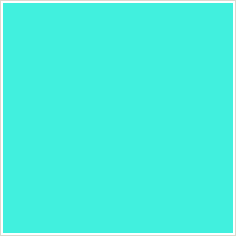 41F0DE Hex Color Image (BLUE GREEN, TURQUOISE BLUE)
