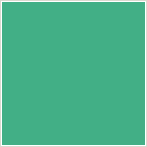 42AF86 Hex Color Image (GREEN BLUE, OCEAN GREEN)