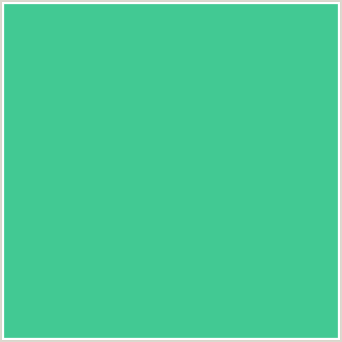 42C993 Hex Color Image (GREEN BLUE, SHAMROCK)