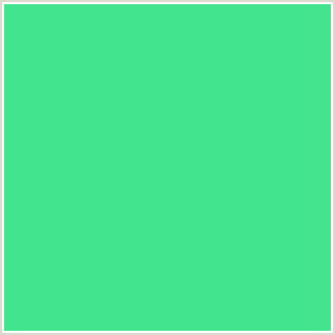 42E58E Hex Color Image (GREEN BLUE, SHAMROCK)