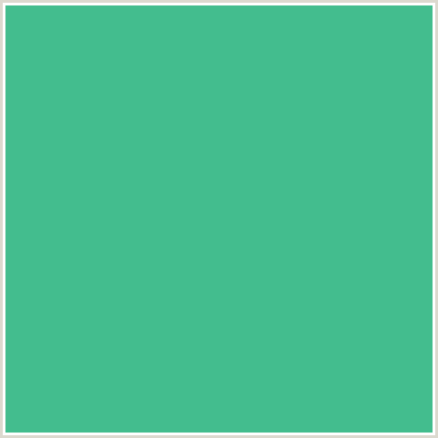 43BD8E Hex Color Image (GREEN BLUE, KEPPEL)