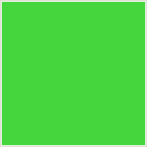 44D63C Hex Color Image (EMERALD, GREEN)