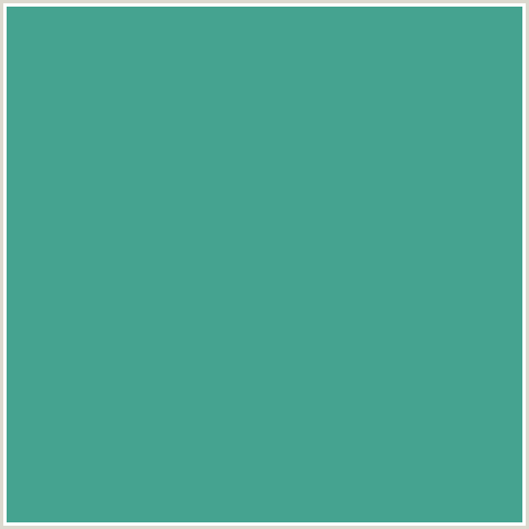 45A390 Hex Color Image (BLUE GREEN, OCEAN GREEN)