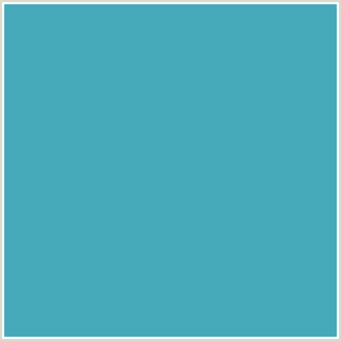 45A9BA Hex Color Image (LIGHT BLUE, PELOROUS)