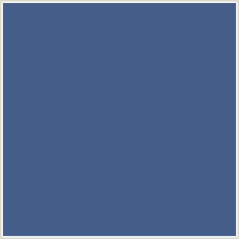 465C8B Hex Color Image (BLUE, EAST BAY)