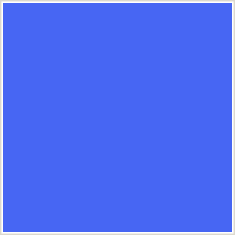 4766F3 Hex Color Image (BLUE, ROYAL BLUE)