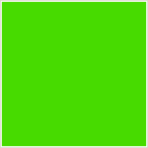47DB00 Hex Color Image (GREEN, HARLEQUIN)
