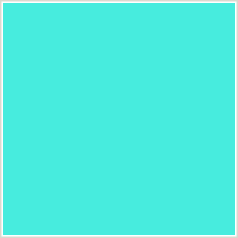 47ECDE Hex Color Image (AQUA, LIGHT BLUE, TURQUOISE BLUE)