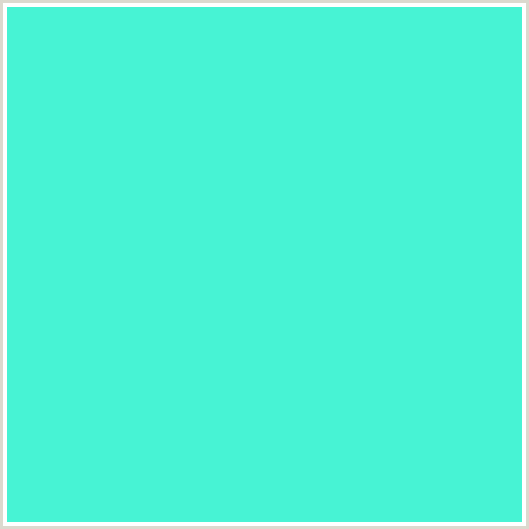47F3D4 Hex Color Image (BLUE GREEN, TURQUOISE BLUE)