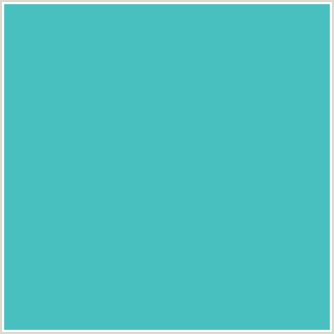 49C0C0 Hex Color Image (FOUNTAIN BLUE, LIGHT BLUE)