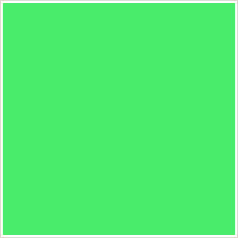 49EC6B Hex Color Image (GREEN)