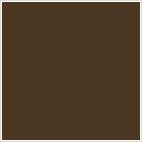 4A3621 Hex Color Image (BROWN, IROKO, ORANGE)