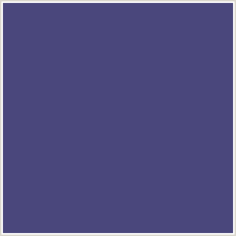 4A477C Hex Color Image (BLUE, EAST BAY)