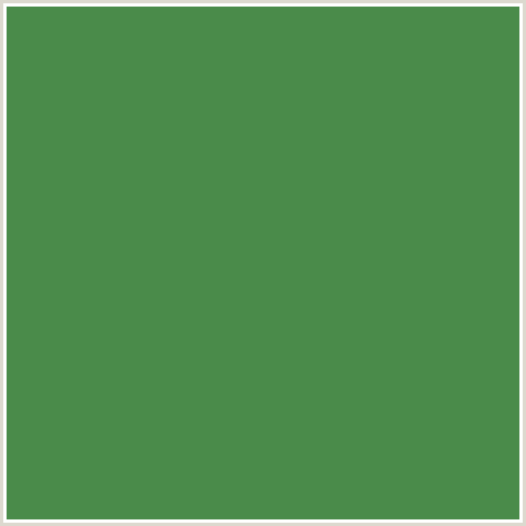 4A8B4A Hex Color Image (GREEN, HIPPIE GREEN)