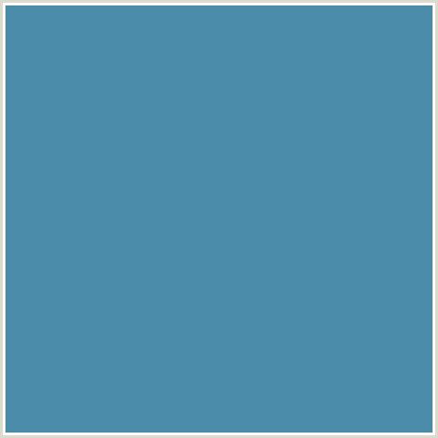 4A8CA9 Hex Color Image (LIGHT BLUE, STEEL BLUE)
