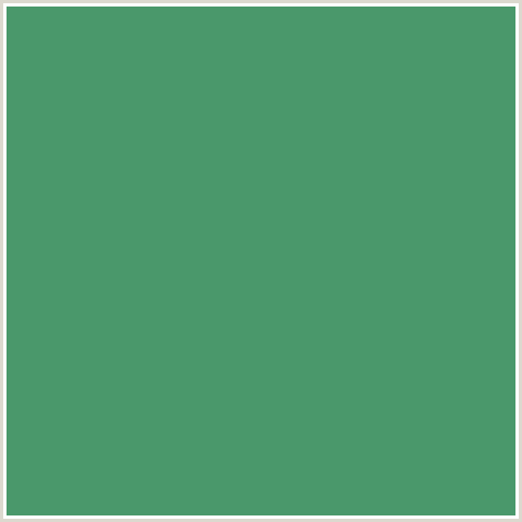 4A986B Hex Color Image (FRUIT SALAD, GREEN BLUE)