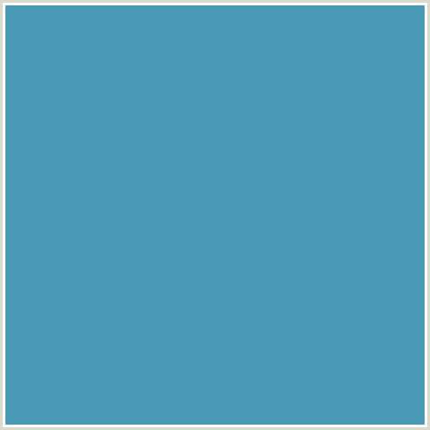 4A9AB5 Hex Color Image (LIGHT BLUE, STEEL BLUE)