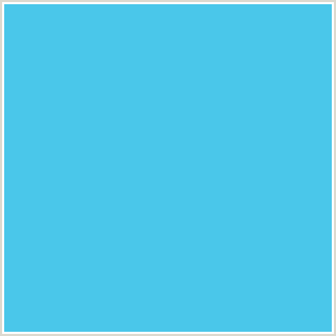 4AC7EA Hex Color Image (LIGHT BLUE, PICTON BLUE)