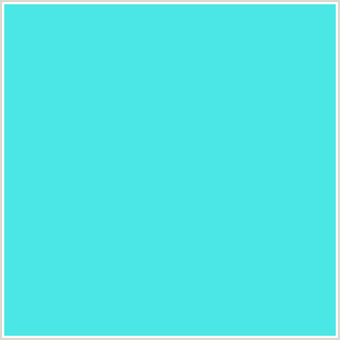 4AE7E6 Hex Color Image (LIGHT BLUE, TURQUOISE BLUE)