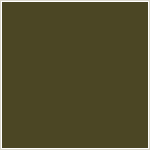 4B4624 Hex Color Image (LISBON BROWN, YELLOW)